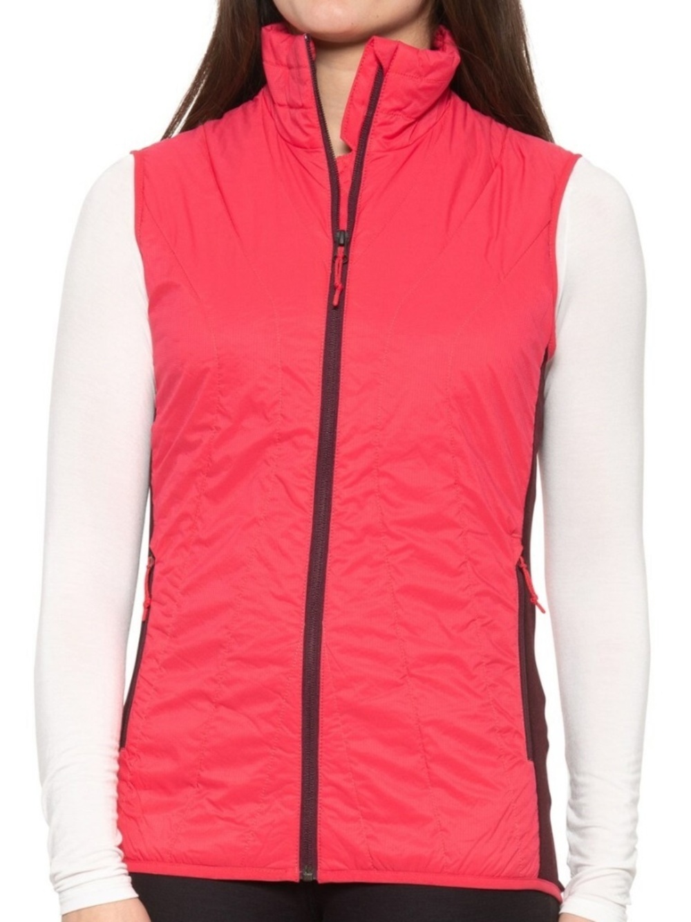 Icebreaker Hyperia Lite Hybrid Merino Loft Vest Pink Velvet Sz L